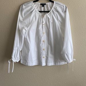 J. Crew puff sleeve blouse poplin S